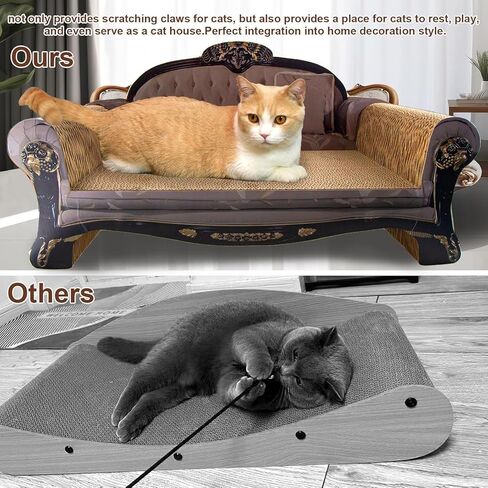 Cat Scratcher Couch Cat Scratcher Sofa Thick Cardboard Cat Scratching Bed Cat Lounge Bed for Cats Resting Scratching in Kuwait