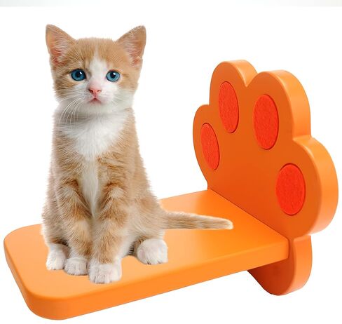 سلالم مثبتة على الحائط للقطط، لوحة أرفف مثبتة على الحائط للقطط، مجموعة أرفف حائط خشبية للقطط متسلقة على الحائط، مجموعة أعمدة خدش للقطط للتسلق واللعب والاسترخاء in Kuwait