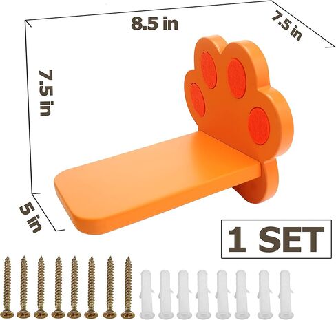 سلالم مثبتة على الحائط للقطط، لوحة أرفف مثبتة على الحائط للقطط، مجموعة أرفف حائط خشبية للقطط متسلقة على الحائط، مجموعة أعمدة خدش للقطط للتسلق واللعب والاسترخاء in Kuwait
