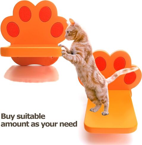 سلالم مثبتة على الحائط للقطط، لوحة أرفف مثبتة على الحائط للقطط، مجموعة أرفف حائط خشبية للقطط متسلقة على الحائط، مجموعة أعمدة خدش للقطط للتسلق واللعب والاسترخاء in Kuwait