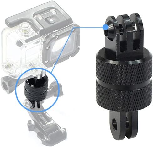 JINTU 360 درجة معدن قابل للدوران من سبائك الألومنيوم CNC عصا سيلفي قاعدة محول رأس كروي لـ Gopro Hero Xiaomi Yi SJCAM Sports Action Camera Tripod Fixed Mount in Kuwait