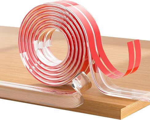 أغطية زوايا الطاولة من متجر Noa Store لسلامة الأطفال - واقيات زوايا مقاومة للأطفال - توسيد للحافة الحادة على الطاولات والمكتب والمزيد - مصدات أمان لزوايا الأثاث والحواف - قوية وشفافة - 39 بوصة in Kuwait