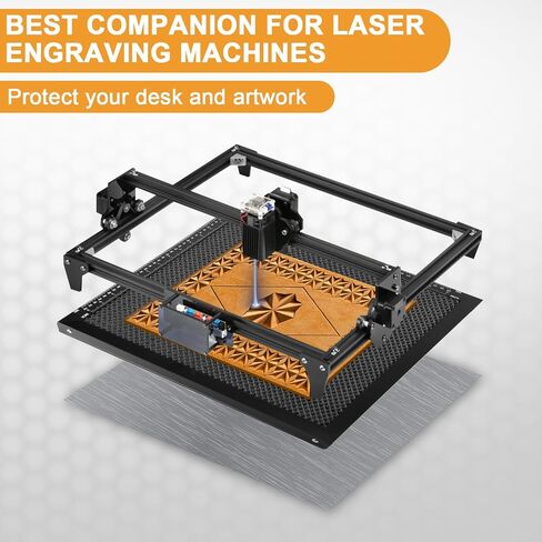 Honeycomb Laser Bed, 350x350mm Honeycomb Working Table with Aluminum Plate Honeycomb Panel for Laser Engraver Machine for Smooth Cut Edges Fast Heat Dissipation Tabletop Protection in Saudi Arabia
