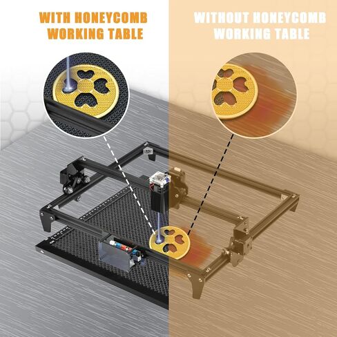 Honeycomb Laser Bed, 350x350mm Honeycomb Working Table with Aluminum Plate Honeycomb Panel for Laser Engraver Machine for Smooth Cut Edges Fast Heat Dissipation Tabletop Protection in Saudi Arabia