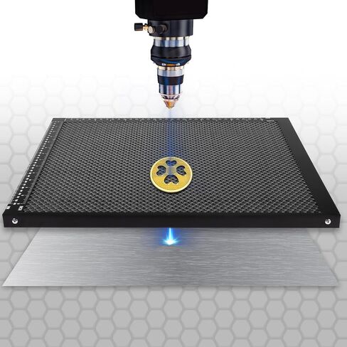 Honeycomb Laser Bed, 350x350mm Honeycomb Working Table with Aluminum Plate Honeycomb Panel for Laser Engraver Machine for Smooth Cut Edges Fast Heat Dissipation Tabletop Protection in Saudi Arabia