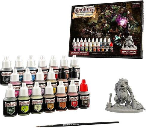 مجموعة طلاء The Army Painter-Gamemaster Wandering Monsters - كرات خلط محملة مسبقًا بحجم 20 × 12 مل، مصغر من البلاستيك الصلب سهل التركيب، فرشاة طلاء أساسية ودليل الرسم in Saudi Arabia