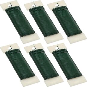 6 Rolls 112 Yards Floral Flexible Paddle Wire Floral Bind Wire for Crafts,Garland and Floral Flower Arrangements DIY Craft, Holiday Decoration (Green Red Silver Gold Black Rose Gold)