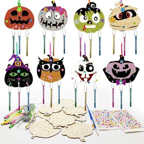 16 Pack Thanksgiving Party Favors,Fall Turkey Wind Chime Craft Kit,Autumn Harvest Party Wooden Arts DIY Coloring Craft for Kindergarten Fiesta Fall Thanksgiving Party Art Activity Supplies(Turkey)
