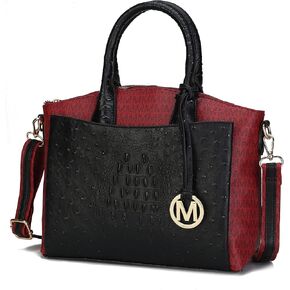 MKF Collection Tote Bag for Women, Vegan Leather Pocketbook Top-Handle Crossover Purse Handbag
