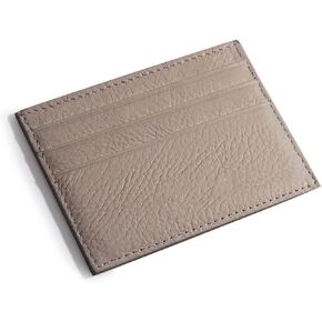 M-Plateau Credit Card Wallet, Super Slim Card Holder, Genuine Leather Wallet for Man and Women with 6 Card Slots and 1 Pocket (Light Green)