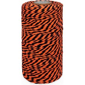 Halloween Twine Orange and Black Baker String 328 Feet 2mm Cotton Twine String for Gift Wrapping DIY Crafts Home Decoration String Art Gardening