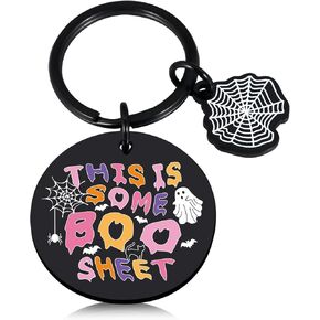 Boo Basket Stuffers for Women Teens Boys Girls Spooky Gifts Spooky Halloween Decorations Boo Baskets Keychain for Women Men Some Boo Sheet Christmas Stockings Halloween Party Favors Bulk Horror Decor
