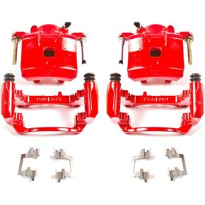 Power Stop Front S4906 Pair of High-Temp Red Powder Coated Calipers