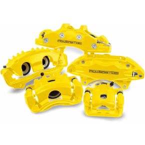 Power Stop Rear S5046YLW Pair of High-Temp Yellow Powder Coated Calipers