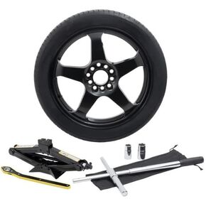Complete Compact Spare Tire Kit w/Carrying Case - Fits 2015-2024 Mercedes C-Class and CLA-Class Models (Except C63 S) - Modern Spare