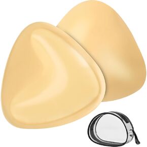 Double-Sided Sticky Bra Pads Inserts, Self Adhesive Push Up Breast Pads Invisible Resuable Bikini Pad