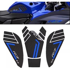 for YZF-R7 YZF R7 YZFR7 2021 2022Motorcycle Anti Slip Fuel Oil Tank Pad Side Knee Grip Decals Protector Pads Stickers Motorcycle Accessories (Blue)