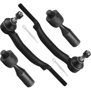 SCITOO 4pcs 2WD 4WD Front Suspension Kit Inner Outer Tie Rod End Fit 2002-2009 For Chevy Trailblazer 2002-2009 For GMC Envoy