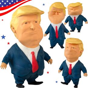 Special Edition Pose-able Prez: Donald Trump - The Best Funny, Stretchy, Squishy Donald Trump Stress Splat Doll Ever! Stress Relieving Novelty President Collectible Sensory/Fidget Toy