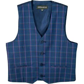 Spring Notion Boys' Plaid Checkers Tartan Suit Vest Waistcoat