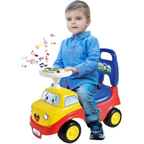 Ride On Cars for Kid, Sliding Walking Car with Music & Underneath Storage, Ride On Toy for 36 Months + Toddlers 51×25×45cm
