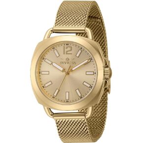 Invicta Lady's Wildflower 32mm Stainless Steel Quartz Watch, Gold (Model: 46338)