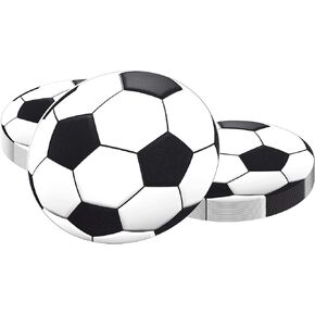 Soccer Party Napkins, 40PCS Soccer Napkins Disposable, Soccer Party Supplies Birthday Decorations, Soccer Party Dinner Paper Napkins for Theme Party, Birthday, 6.5 Inch