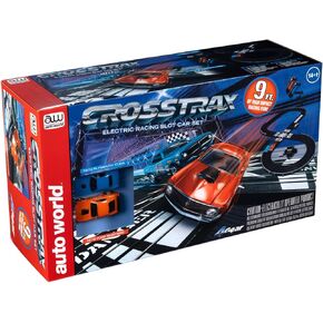 Auto World CrossTrax Road Course 9' Slot Car Race Set