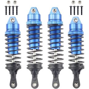 Hosim Shock Absorber Front & Rear, Springs Damper Aluminum Alloy for Traxxas 1/10 Slash 4x4 4WD RC Cars Replacement Upgrades Hop-up Parts (4pcs)