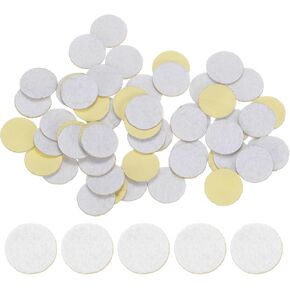 HARFINGTON 10pcs Round Adhesive Felt Circles, 12mm 15/32" Pre Cut Felt Craft Stickers Non-Woven Mini Felt Fabric Circles for DIY Sewing Handcraft Cut Projects Craft Finishing, Black