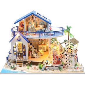 Miniature House Kit, Doll House Kit, Miniature Kit, DIY Mini House for Adult, Holidays in Hawaii