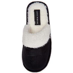 Lucky Brand Boy's Fleece Clog Micro Suede Tab Slippers