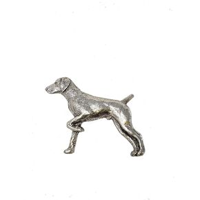 George Harris German Shorthaired Pointer Pewter Lapel Pin Brooch (1 1/2 Inches) - USA Made