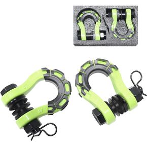 D Ring Shackles – 60,000 lbs Capacity, 3/4" D Rings Tow Shackle, 7/12" Pin & Washers – Securely Connect Tow Strap or Winch Rope for Truck