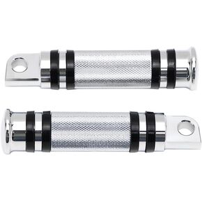 Motorcycle Foot Pegs Rest Compatible with Harley-Davidson Sportster Dyna Touring Male Mount Footpegs Footrest Pedal (Chrome)