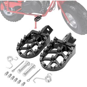 Mini Bike Foot Pegs Wider MX Style Footpegs Foot Rest CNC for CT200U CT200U-EX BT200X CT100U Mega Moto Trail 100cc 212cc 196cc Black
