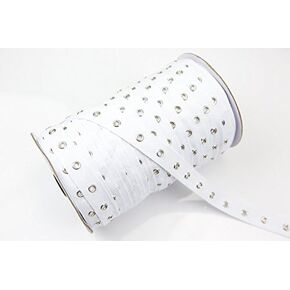 Shop on Centerhill 5 yards of White Cotton Eyelet Tape Nickel Eyelets