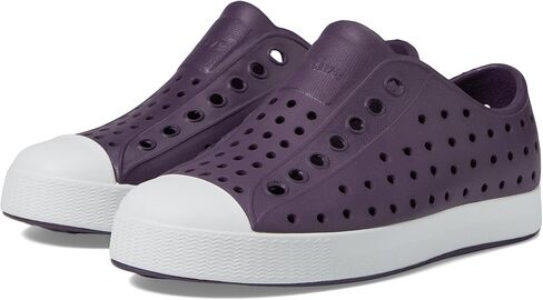 Native Shoes Jefferson (Little Big Kid) Sneaker, Velvet Purple/Shell White, 11 US Unisex in Kuwait