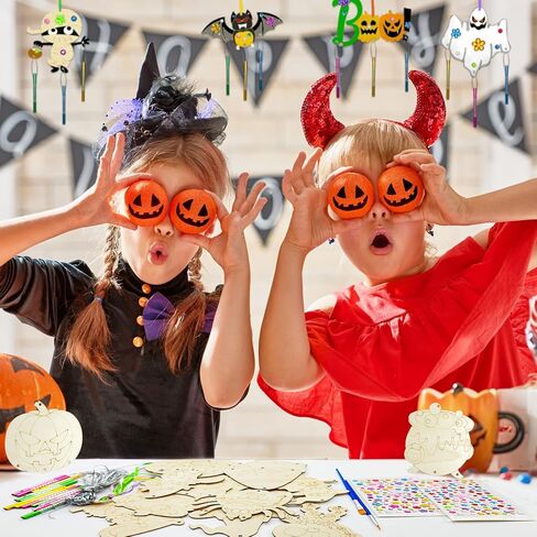 16 Pack Thanksgiving Party Favors,Fall Turkey Wind Chime Craft Kit,Autumn Harvest Party Wooden Arts DIY Coloring Craft for Kindergarten Fiesta Fall Thanksgiving Party Art Activity Supplies(Turkey) in Kuwait