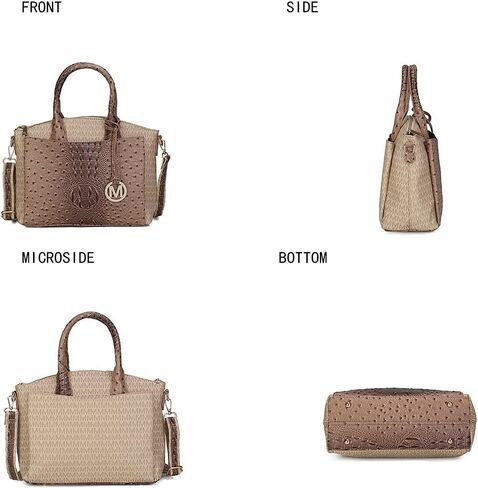 MKF Collection Tote Bag for Women, Vegan Leather Pocketbook Top-Handle Crossover Purse Handbag in Saudi Arabia