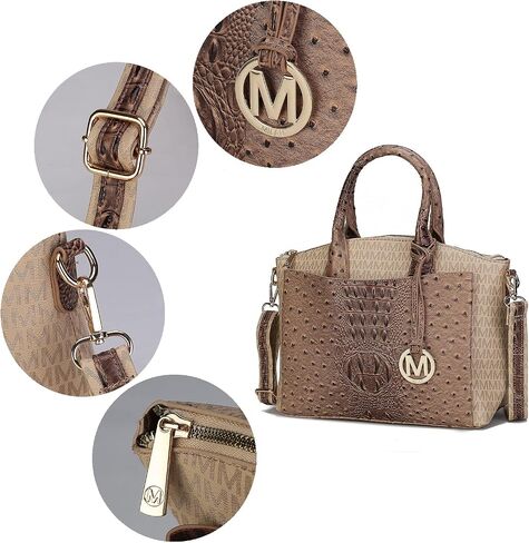 MKF Collection Tote Bag for Women, Vegan Leather Pocketbook Top-Handle Crossover Purse Handbag in Saudi Arabia