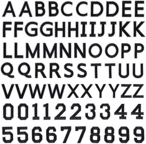 72Pcs Iron On Letters and Numbers Patchs with Ironed Adhesive, Alphabet Embroidered Patch A-Z Number 0-9 Custom Name Patch for Shirts, Jeans, Jackets, Socks, Bags, DIY Accessories(White) in Saudi Arabia