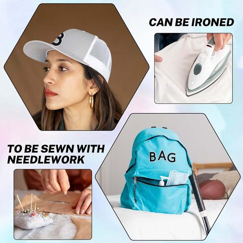 72Pcs Iron On Letters and Numbers Patchs with Ironed Adhesive, Alphabet Embroidered Patch A-Z Number 0-9 Custom Name Patch for Shirts, Jeans, Jackets, Socks, Bags, DIY Accessories(White) in Saudi Arabia