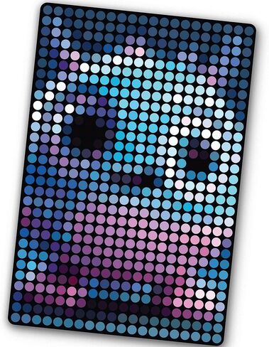 اجعلها حقيقية: ختم للكشف عن قطعة واحدة - وحش منتفخ - 605 قطعة - شخصية ملصق منقطة DIY، 11 × 16.5، مجموعة حرفية، نشاط فني، للفتيات والأطفال من سن 6 سنوات فما فوق in Kuwait