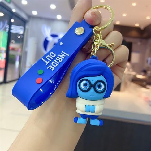 Inside Out 2 Figures Keychain Wristlet,Cute Backpack Bag KeyChain,Car Keychain,Key Ring Chain Bracelet For Women Men in Saudi Arabia
