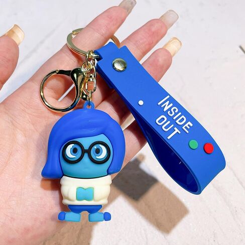 Inside Out 2 Figures Keychain Wristlet,Cute Backpack Bag KeyChain,Car Keychain,Key Ring Chain Bracelet For Women Men in Saudi Arabia