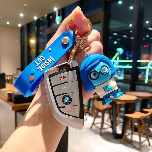 Inside Out 2 Figures Keychain Wristlet,Cute Backpack Bag KeyChain,Car Keychain,Key Ring Chain Bracelet For Women Men in Saudi Arabia