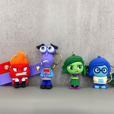 Inside Out 2 Figures Keychain Wristlet,Cute Backpack Bag KeyChain,Car Keychain,Key Ring Chain Bracelet For Women Men in Saudi Arabia