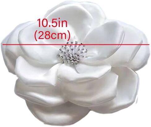 Big 3D Floral Lace Appliques Beaded flower Hairwear Beautiful Lace Patches Brooch Pin Dress Blouse Dress Hat Decoration(Black) in Saudi Arabia