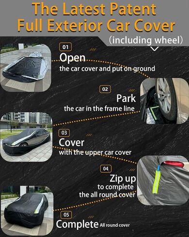 Sedan Car Cover Waterproof All Weather Custom Fit for Civic/Corolla Full Exterior Heavy Duty Car Covers Snow Hail Protector Car Cover Sun Uv Protection Outdoor/Indoor Car Cover with Zipper in Saudi Arabia